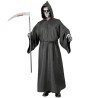 DEGUISEMENT GRIM REAPER TUNIQUE NOIRE A CAPUCHE CEINTURE CORDON TAILLE L-XL