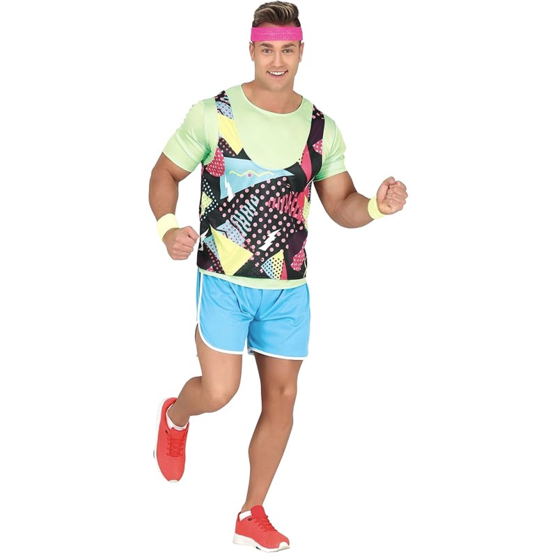 DEGUISEMENT HOMME 80'S GYMNASTE TAILLE M 