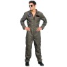 DEGUISEMENT HOMME AVIATEUR COMBINAISON JET FIGHTER PILOT TAILLE M