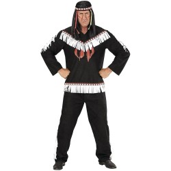 DEGUISEMENT HOMME INDIEN NOIR ET BLANC TAILLE M 