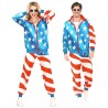 DEGUISEMENT JOGGING OU SURVETEMENT DRAPEAU AMERIQUE ANNEE 80-90 TAILLE M