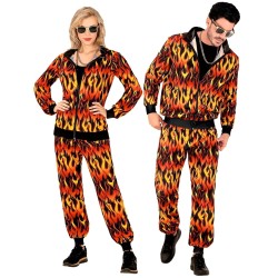 DEGUISEMENT JOGGING OU SURVETEMENT FLAMMES DE L'ENFER TAILLE L