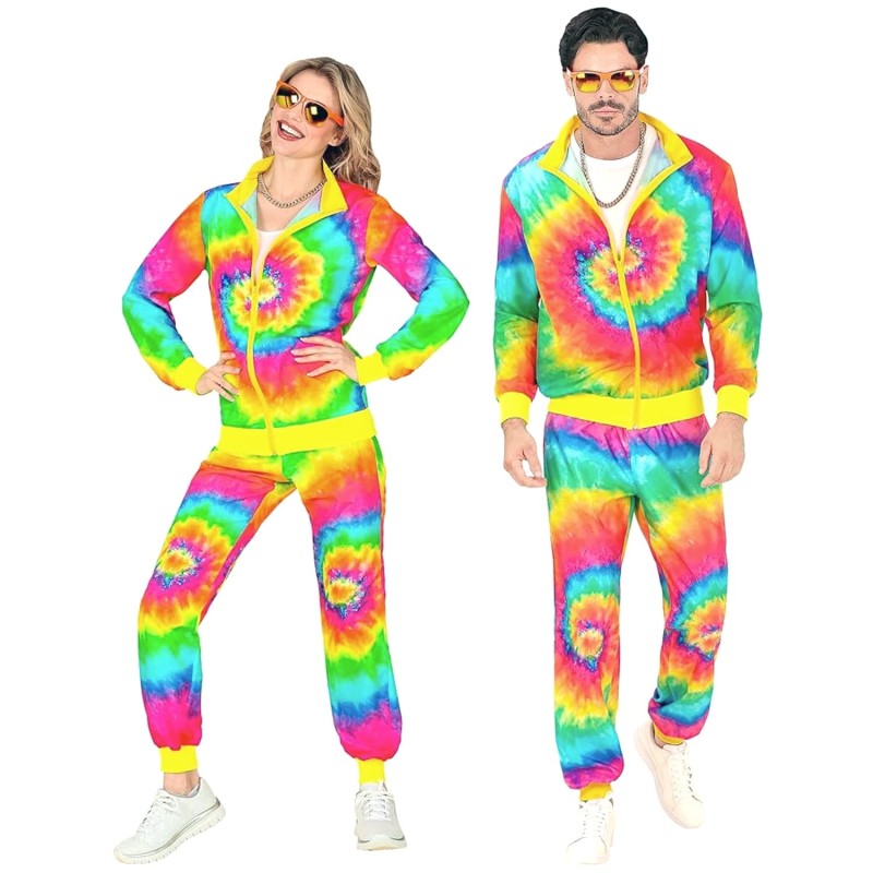 DEGUISEMENT JOGGING TIE AND DIE FLUO ET NEON ANNEE 80-90 TAILLE S