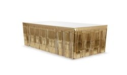 JUPE DE TABLE A FRANGES METALLIQUE OR 80 X 300 CM