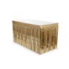 JUPE DE TABLE A FRANGES METALLIQUE OR 80 X 300 CM