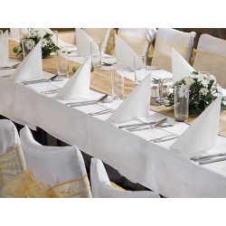 NAPPE EN TISSU BLANC 180 X 300 CM 