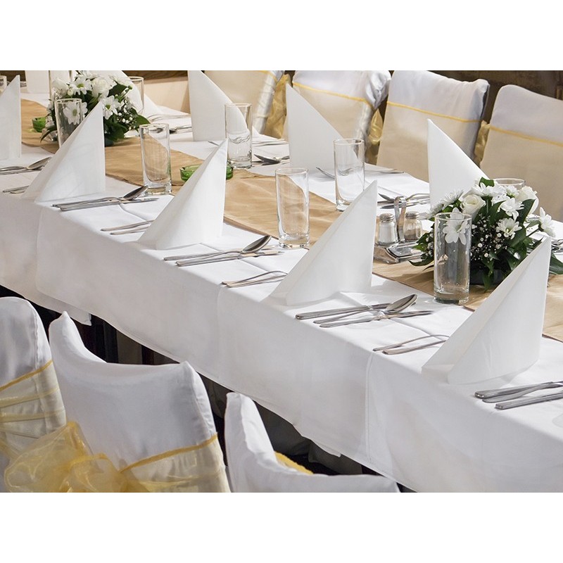 NAPPE EN TISSU BLANC 180 X 300 CM 