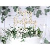 TOP OU PIQUE GATEAU CAKE TOPPER HAPPY BIRTHDAY EN BOIS 15 X 16.5 CM