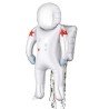 BALLON METALLIQUE ASTRONAUTE BLANC ARGENT 45 X 81 CM