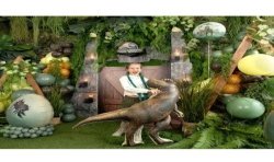 BALLONS METALLIQUE DINAUSAURE JURASSIC WORLD T REX BRUN 92 X 98 CM 