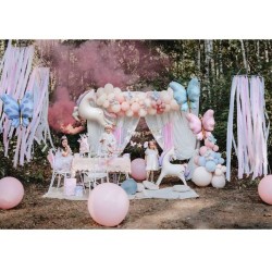BALLON METALLIQUE PAPILLON VERT MENTHE PASTEL ET OR 69 X 69 CM 