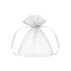 SACHET ORGANZA PAR 10 BLANC 7.5 X 10 CM