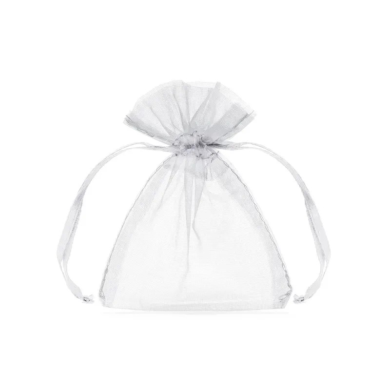 SACHET ORGANZA PAR 10 BLANC 7.5 X 10 CM