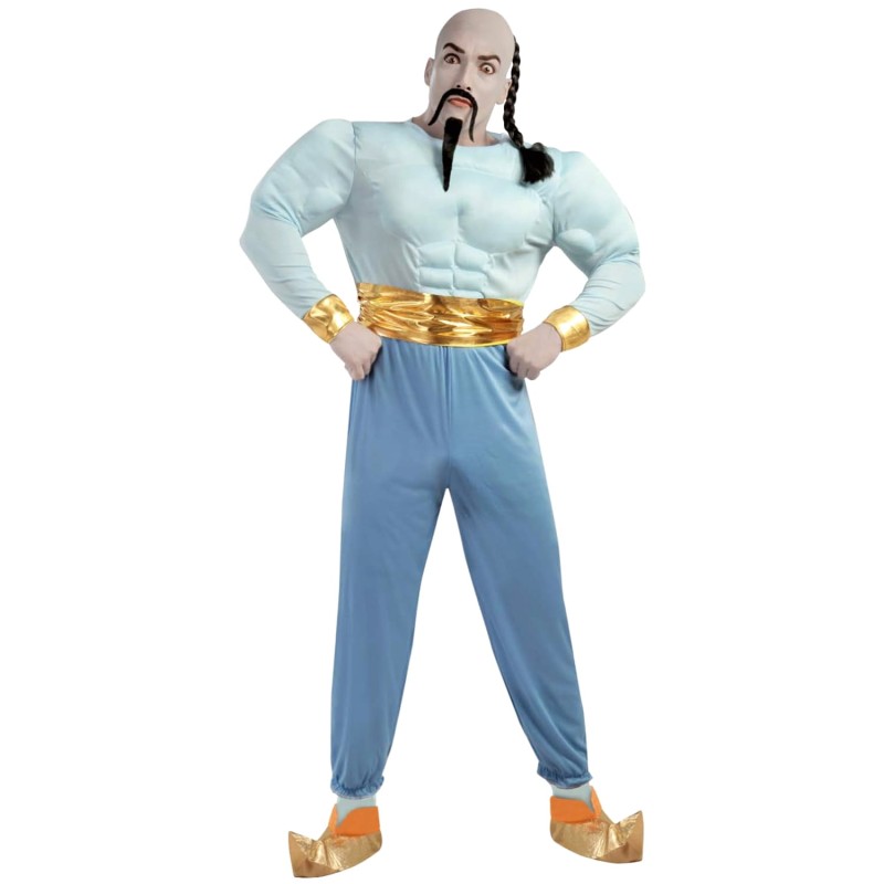 DEGUISEMENT GENIE DE LA LAMPE BLEU MUSCLE TAILLE L