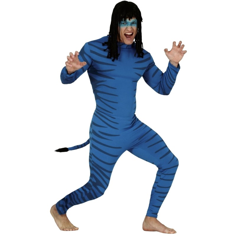 DEGUISEMENT HOMME AVATAR BLEU TAILLE M 