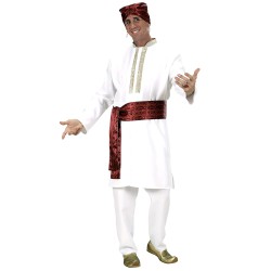 DEGUISEMENT DANSEUR HINDOU TUNIQUE PANTALON CEINTURE TURBAN TAILLE XXL