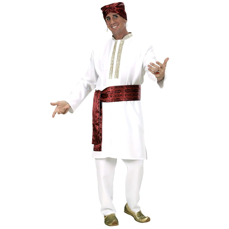 DEGUISEMENT DANSEUR HINDOU TUNIQUE PANTALON CEINTURE TURBAN TAILLE M