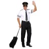 DEGUISEMENT DE PILOTE D'AVION CHEMISE CRAVATE CASQUETTE TAILLE L