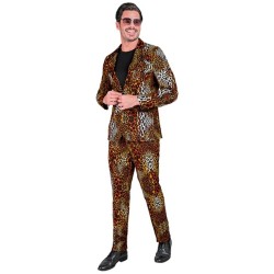DEGUISEMENT COSTUME VESTE ET PANTALON LEOPARD ANIMAL PARTY TAILLE L