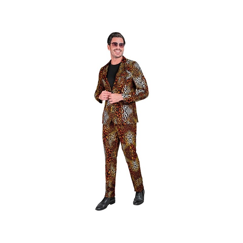 DEGUISEMENT COSTUME VESTE ET PANTALON LEOPARD ANIMAL PARTY TAILLE XXL