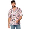 CHEMISE HAWAI FLAMANT ROSE TAILLE L