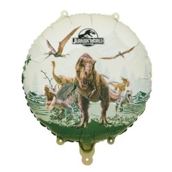 BALLON METALLIQUE DINAUSAURE JURASSIC WORLD T REX BRUN 35 CM 