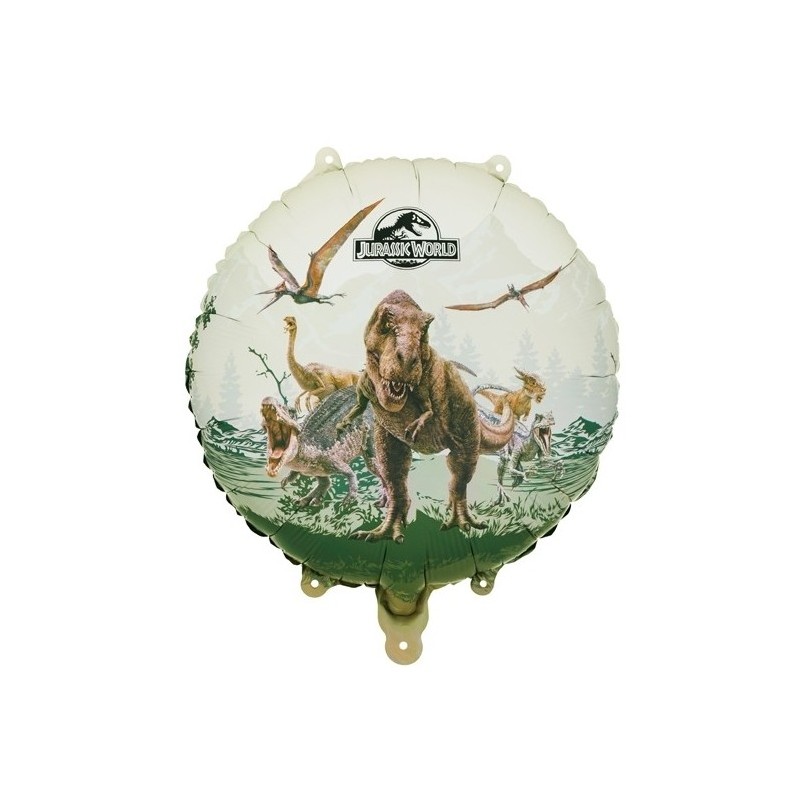 BALLON METALLIQUE DINAUSAURE JURASSIC WORLD T REX BRUN 35 CM 