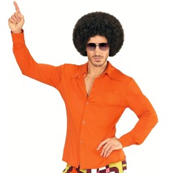CHEMISE ORANGE ANNEE 70 TAILLE S/M