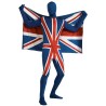 DEGUISEMENT COLLE A LA PEAU UNION JACK TAILLE L
