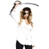 CHEMISE PIRATE OU MEDIEVALE A VOLANTS IVOIRE TAILLE 40-42