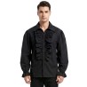 CHEMISE RUCHE NOIRE TAILLE M-L