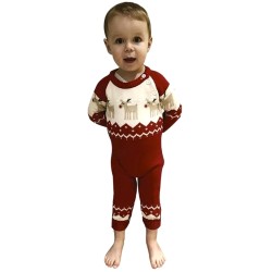 COMBINAISON DE NOEL BABY ROUGE AVEC RENNES TAILLE 92/104 CM