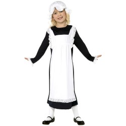 DEGUISEMENT GOUVERNANTE VICTORIENNE TAILLE 4/6 ANS