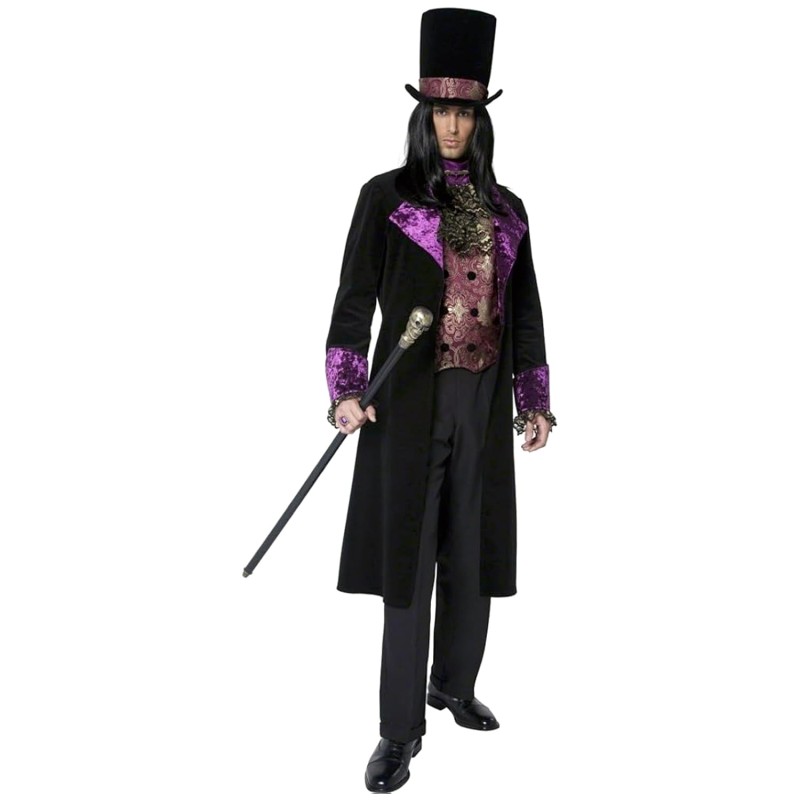 DEGUISEMENT COMTE GOTHIQUE VIOLET/NOIR TAILLE M