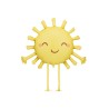 BALLON METALLIQUE SOLEIL MARCHEUR JAUNE SMILEY 77 X 62 CM