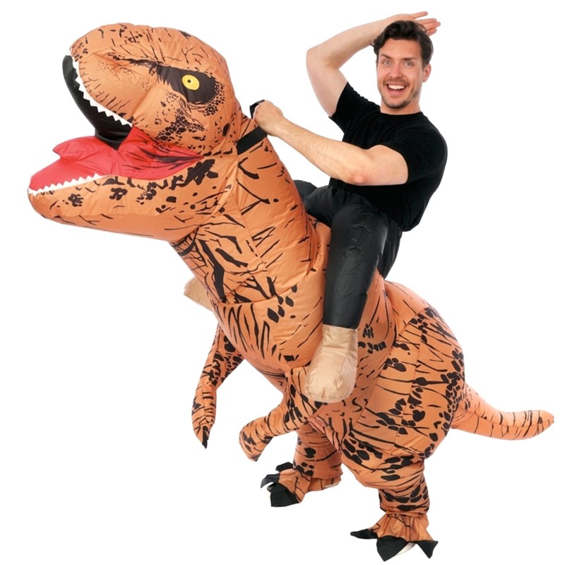 DEGUISEMENT A DOS DE DINOSAURE T-REX GONFLABLE TAILLE UNIQUE