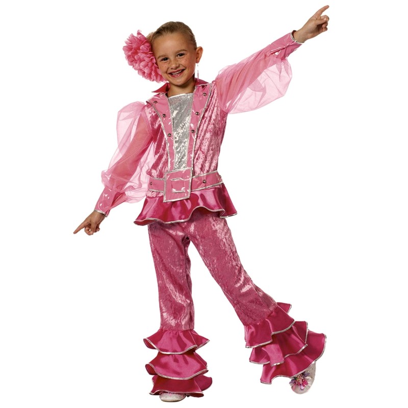 DEGUISEMENT ABBA VELOURS FUSCHIA TAILLE 128