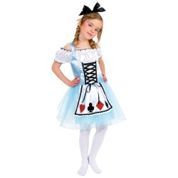 DEGUISEMENT ALICE ROBE JEU DE CARTE TAILLE 10 ANS