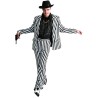 DEGUISEMENT ALL CAPONE GROSSES RAYURES NOIR ET BLANC TAILLE 56-58