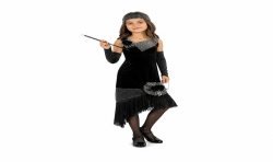 DEGUISEMENT ROBE CHARLESTON NOIRE GRISE COLETTE TAILLE 128