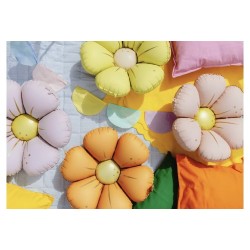 4 BALLONS METALLIQUES FLEUR MARGUERITE PASTEL JAUNE ROSE VIOLET ORANGE 45 CM