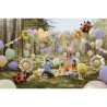 4 BALLONS METALLIQUES FLEUR MARGUERITE PASTEL JAUNE ROSE VIOLET ORANGE 45 CM