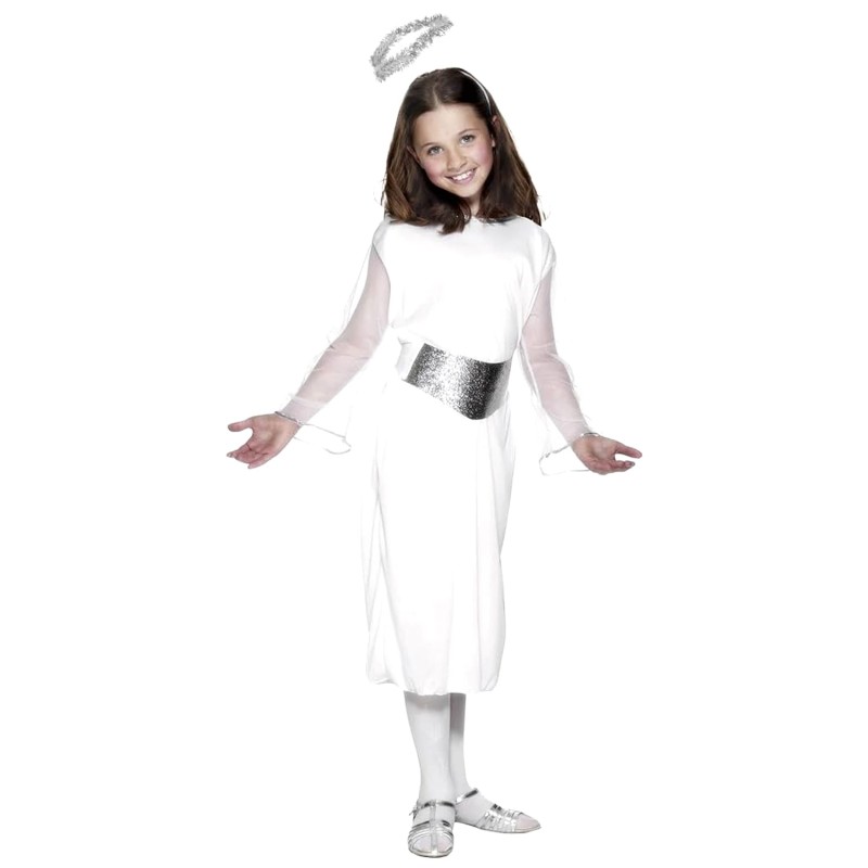 DEGUISEMENT ANGE BLANC CEINTURE ARGENT TAILLE 4/6 ANS