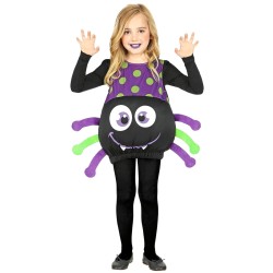 DEGUISEMENT ARAIGNEE VIOLET ET NOIR TAILLE 110 CM 