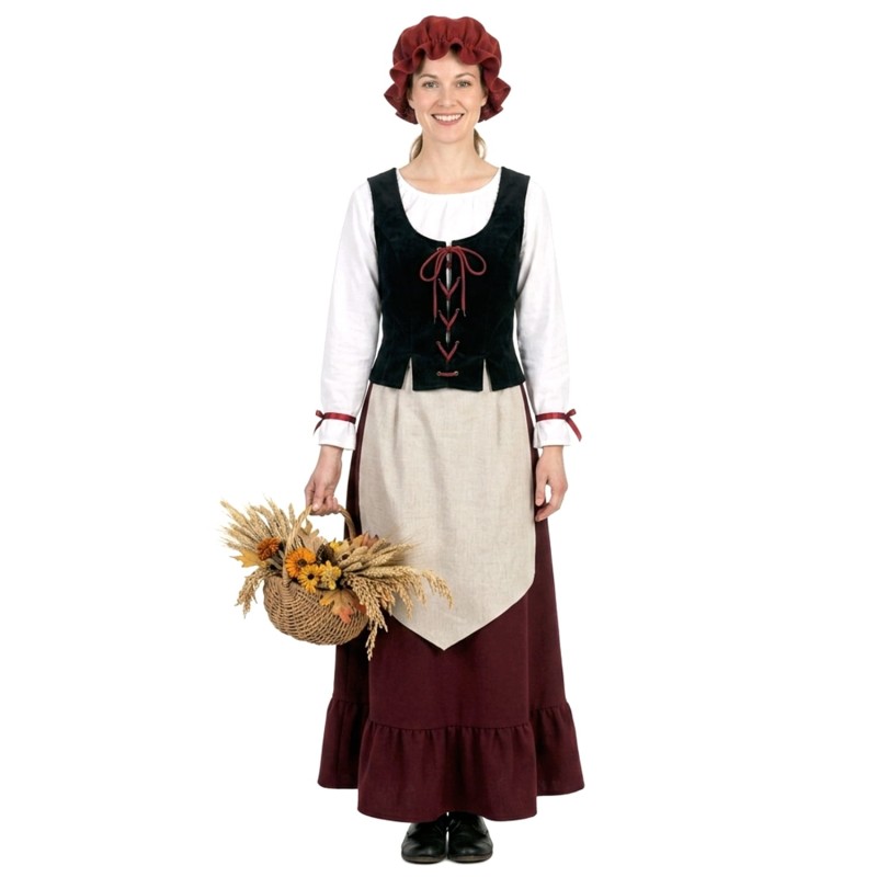 DEGUISEMENT MARIE INGALLS AUBERGISTE MEDIEVALE TAILLE 6 ANS OU 116 CM