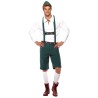 DEGUISEMENT BAVAROIS CHEMISE BLANCHE SALOPETTE VERTE TAILLE XL