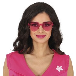 LUNETTES COEUR TRANSPARENTES ROSE