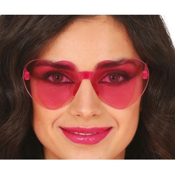 LUNETTES COEUR TRANSPARENTES ROSE