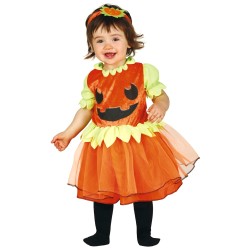 DEGUISEMENT BEBE CITROUILLE ROBE AVEC TUTU TAILLE 12-18 MOIS 