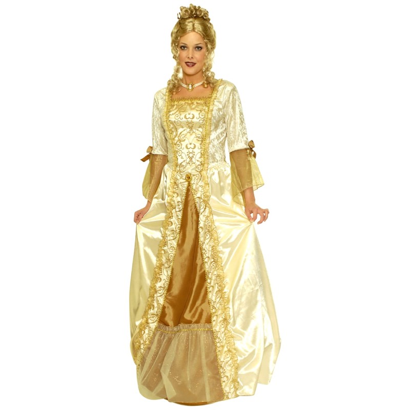 DEGUISEMENT BELLE ROBE LONGUE OR TAILLE 38-40